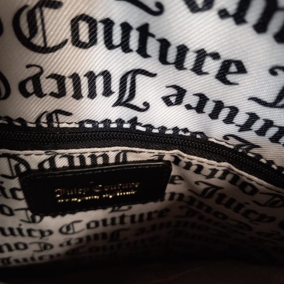 Juicy Couture Black Beige Heart Basic Love Crossbody Bag w/Adjustable Strap NWT - Picture 11 of 13